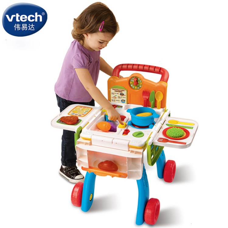 VTech偉易達 廚房購物車 過家家玩具女兒童玩具女孩套裝手推車2-5