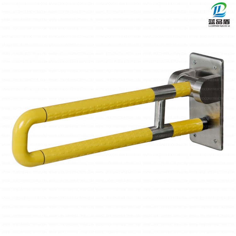 藍(lán)品盾防滑折疊上翻扶手 衛(wèi)生間廁所不銹鋼拉絲折疊上翻把手包郵