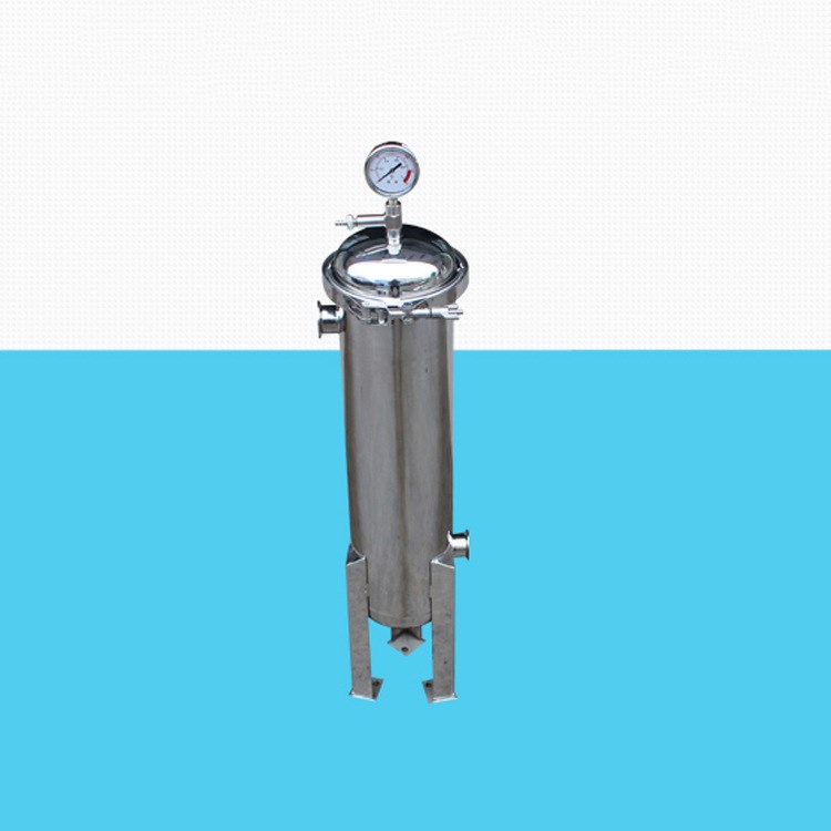 廠家直銷耐用抱箍式快開不銹鋼4號(hào)機(jī)油漆涂料原水袋式過濾器