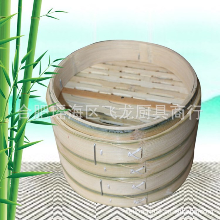蒸籠 廠家批發(fā)點心蒸籠 8寸 26公分加厚天然手工竹制蒸籠