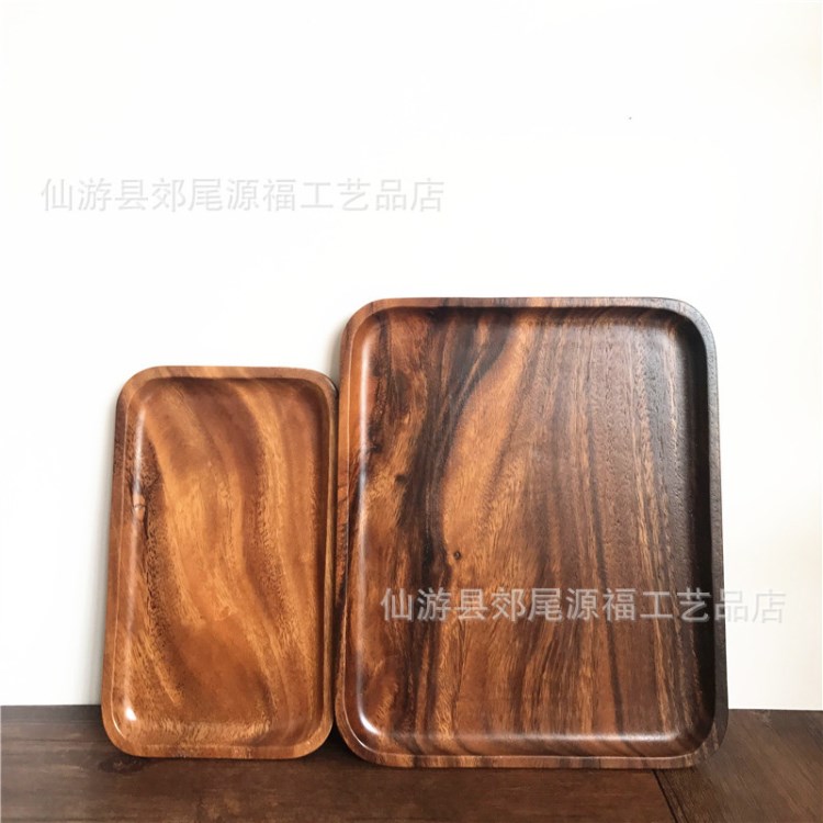 相思木整木長方形果盤 實木水果蛋糕托盤 咖啡店用品木質餐具托盤