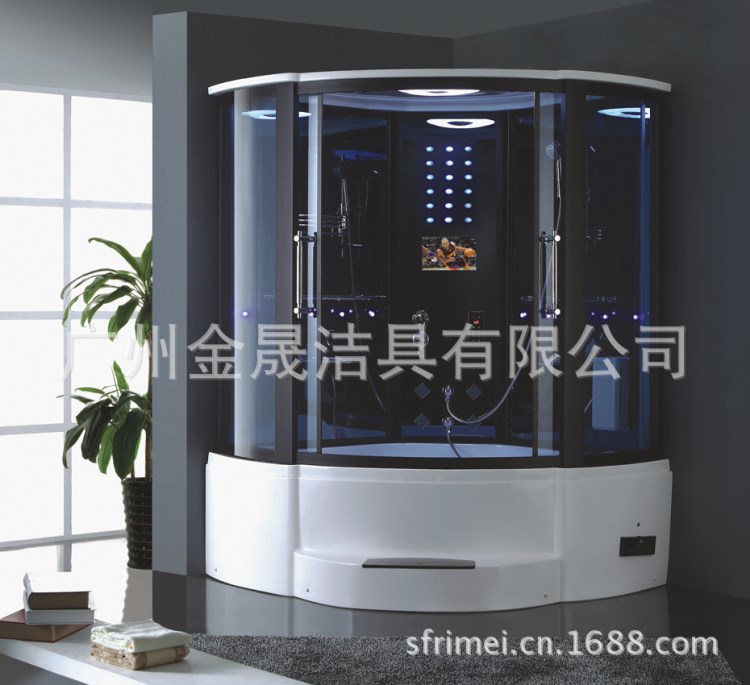 廠家貨源豪華蒸汽封閉式玻璃按摩浴室房蒸汽淋浴房帶亞克力浴缸