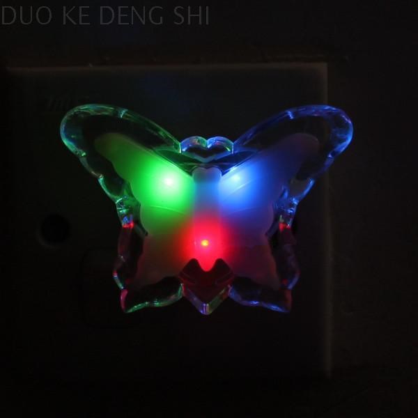 時尚創意LED彩色小夜燈插電燈夜間照明燈床頭燈時尚室內燈具燈飾