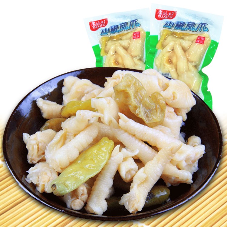 一件代發(fā)重慶小吃泡椒鳳爪山椒味雞爪500g零食休閑食品生產(chǎn)批發(fā)1