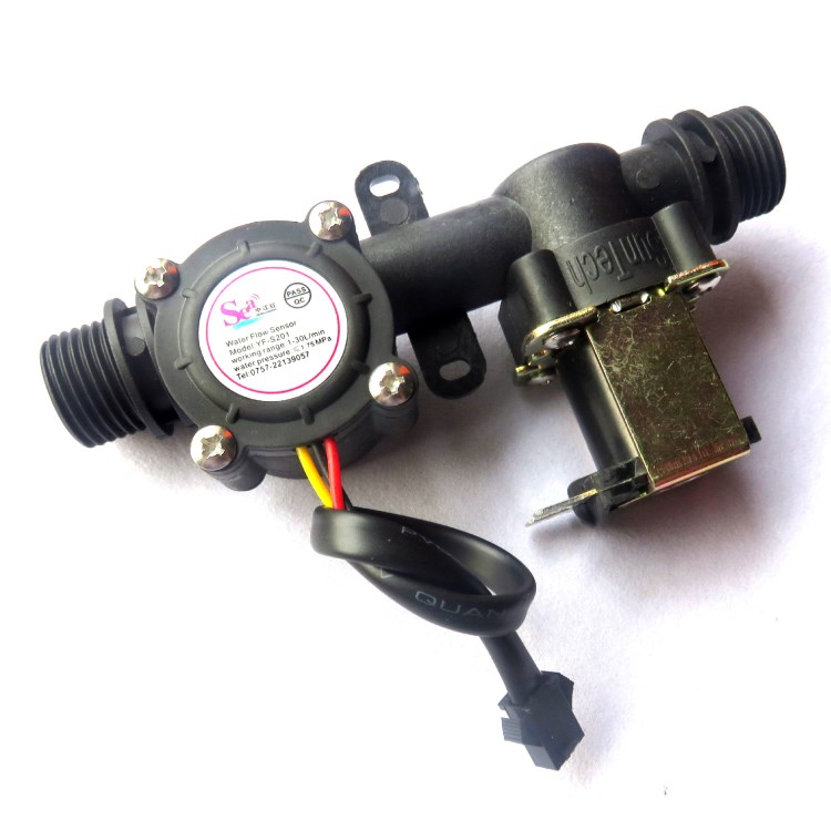 水流量傳感器， 水控機(jī) 電磁閥一體多功能流量計(jì)