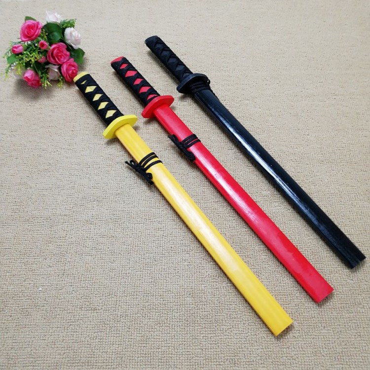 木质儿童玩具工艺品 景区热卖油漆武士刀剑 刀剑批发动漫cosplay