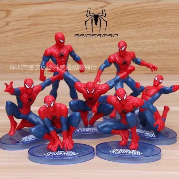 電影主題周邊 超凡蜘蛛俠手辦 7款蜘蛛俠公仔 超級英雄Spider-Man