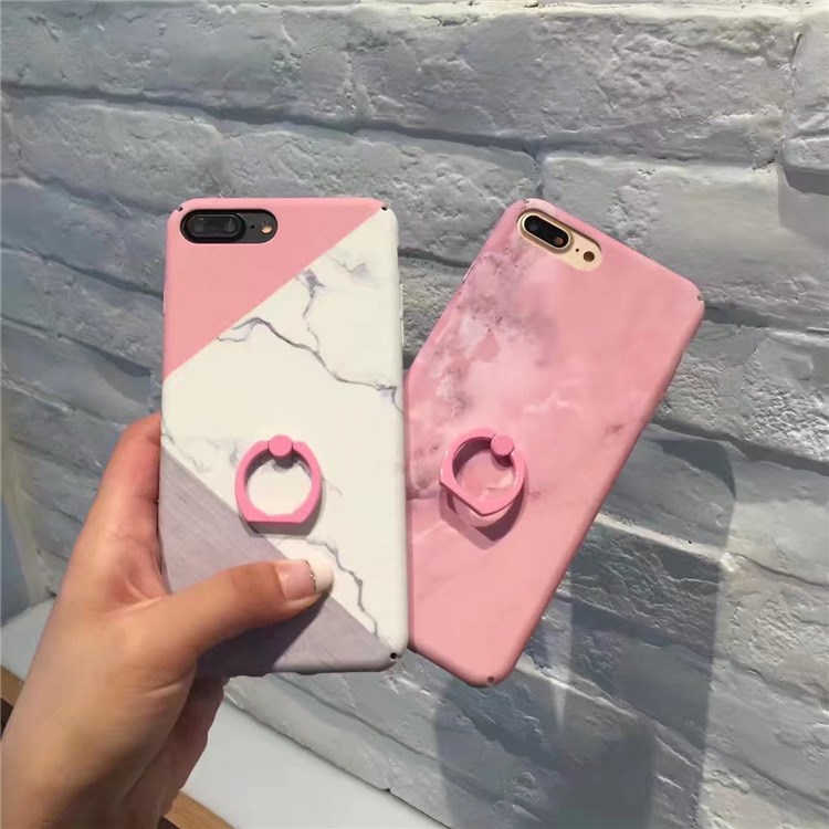 蘋果6S手機(jī)支架殼iphone6plus手機(jī)全包水貼大理石外殼7plus指環(huán)殼
