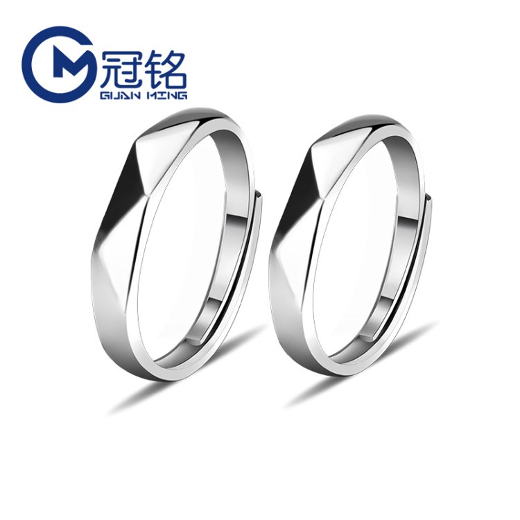 工廠直銷 s925銀情侶結(jié)婚戒指韓版飾品活口指環(huán)學(xué)生對戒首飾批發(fā)