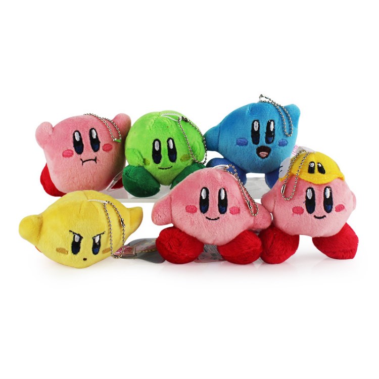 任天堂游戲系列星之卡比毛絨玩具公仔玩偶6款小掛件手機鏈掛飾