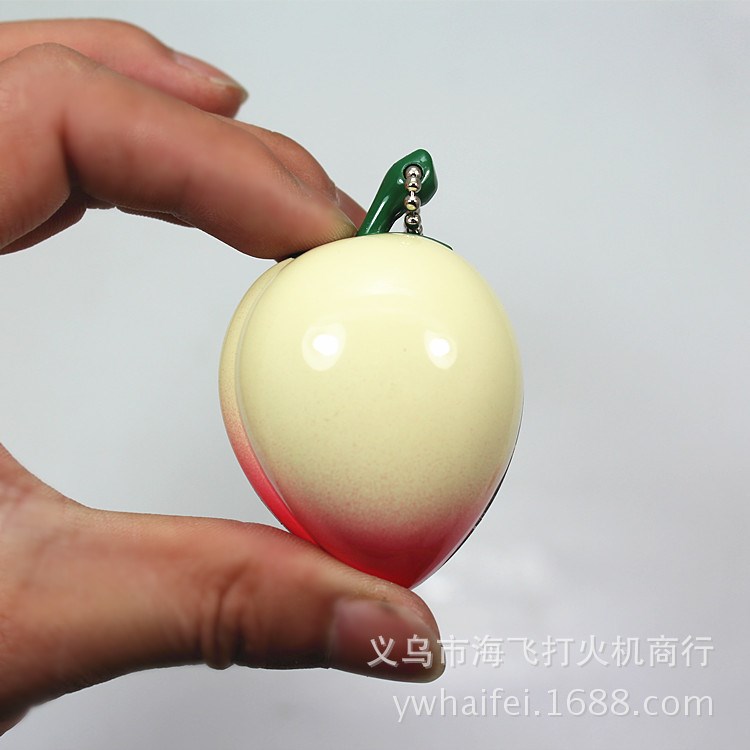 新品新奇特創意明火桃子水蜜桃打火機及煙具 地攤貨源 批發不包郵