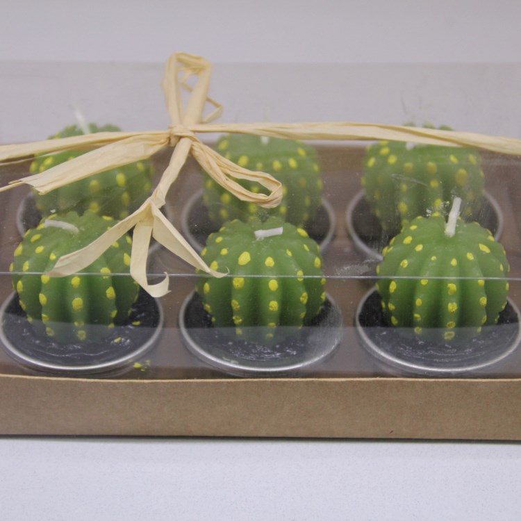 淘寶新品創意工藝品植物 仙人掌蠟燭可燃燒3.5小時擺圖蠟燭