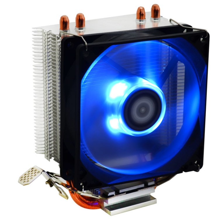 ID-COOLING SE-902 X多平臺(tái)CPU散熱器9CM 藍(lán)色智能溫控發(fā)光風(fēng)扇