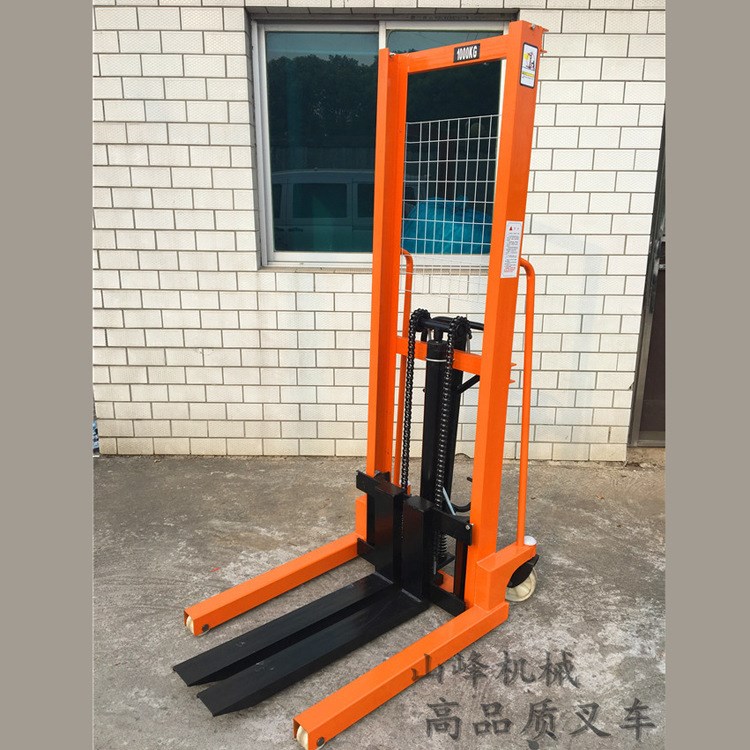 定制500-2000KG手動液壓堆高車  手動叉車 手動升高車