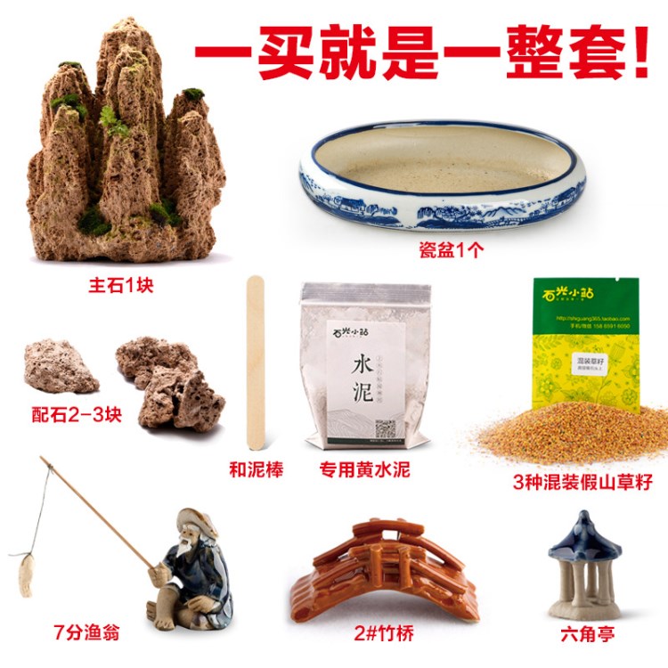 JDY植物假山石吸水石擺件室內(nèi)觀賞石吸水石鎮(zhèn)宅石原石擺設盆景草