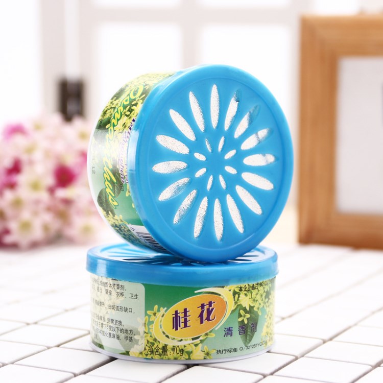 芳香劑清香劑清新劑汽車客廳辦公室廚房賓館桂花香型固體熏香70g