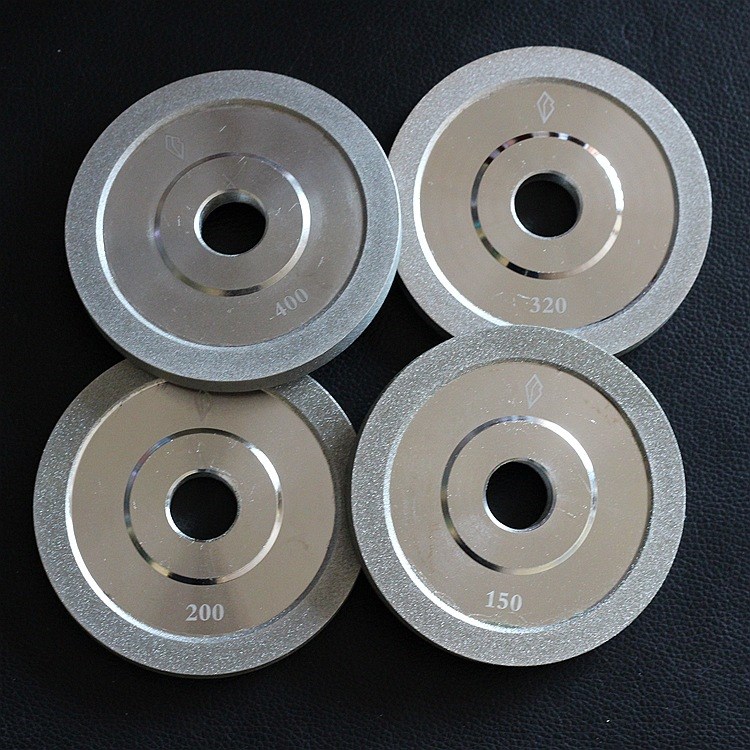 100mm金刚石电镀平行砂轮片磨刀机用磨钨钢铣刀合金钻石砂轮