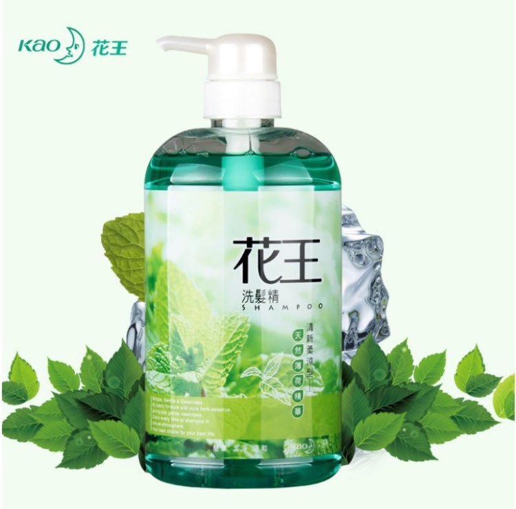 臺灣KAO/花洗發(fā)精 清新柔亮型 薄荷香味洗發(fā)水750ml 新包裝