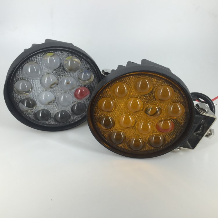 LED工作燈42W越野車頂射燈汽車改裝燈車頂射燈貨車燈12V/24v通用