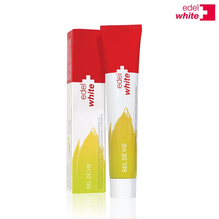瑞士edel white阿爾卑斯山鹽SEL DE VIE修護護齦牙膏批發