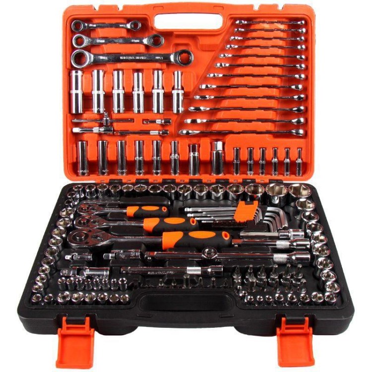 151件套筒批頭棘輪快速扳手組合工具 火花塞套裝汽修汽保維修五金