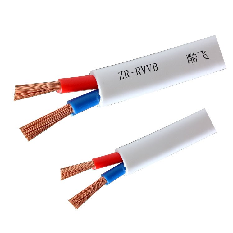 國標扁形護套線白色平行線rvvb2x0.75電話線LED燈頭軟電線批發(fā)