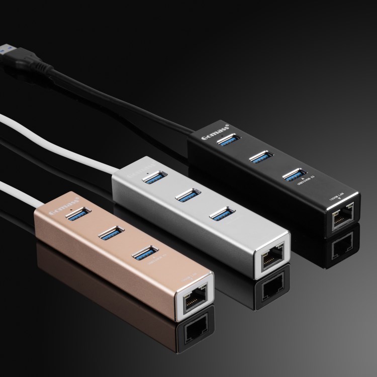 USB3.0千兆網(wǎng)卡 集線器 usb轉(zhuǎn)rj45 usb to rj45 網(wǎng)卡 3口3.0HUB