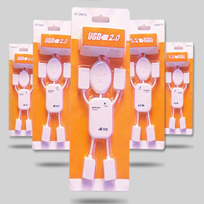 創意禮品 小人形USB分線擴展器 電腦USB擴展接口集線器禮品推廣