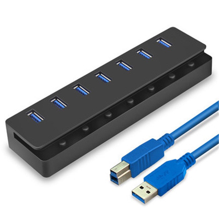 7口獨立按鍵 高速雙核3.0集線器 usb hub 分線器 7口hub 3.0hub