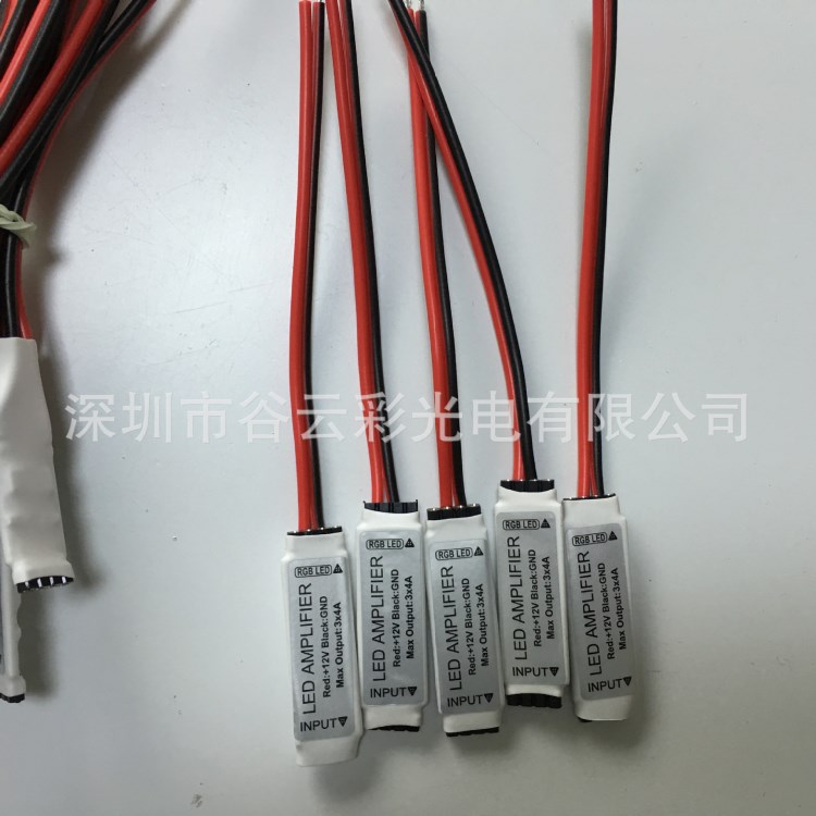 迷你LED七彩放大器 超薄RGB燈條中繼器 燈帶微型分控 mini DC12v