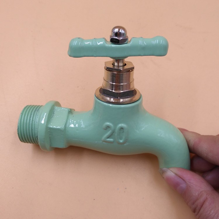 4分全銅慢開鑄鐵水龍頭噴漆鑄鐵戶外陽臺(tái)廚房家用瑪鋼水嘴大量批