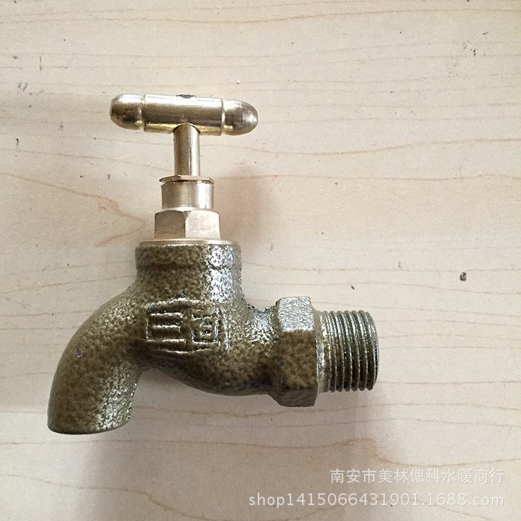 老式鐵水龍頭銅芯慢開 古銅色大體 小龍頭鑄鐵 工程專用工廠批發(fā)