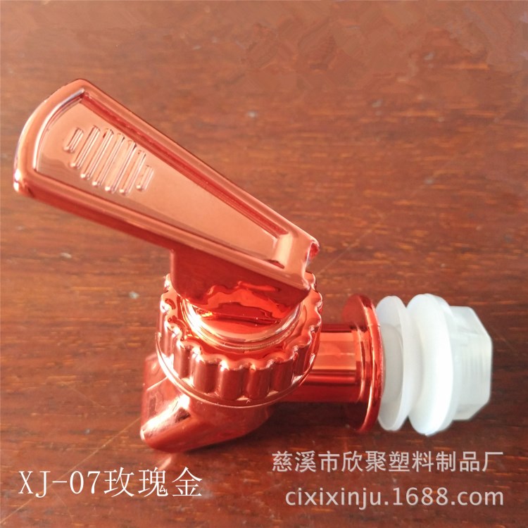 廠方直銷泡酒瓶玻璃酒瓶果汁罐塑料水龍頭XJ-07UV玫瑰金
