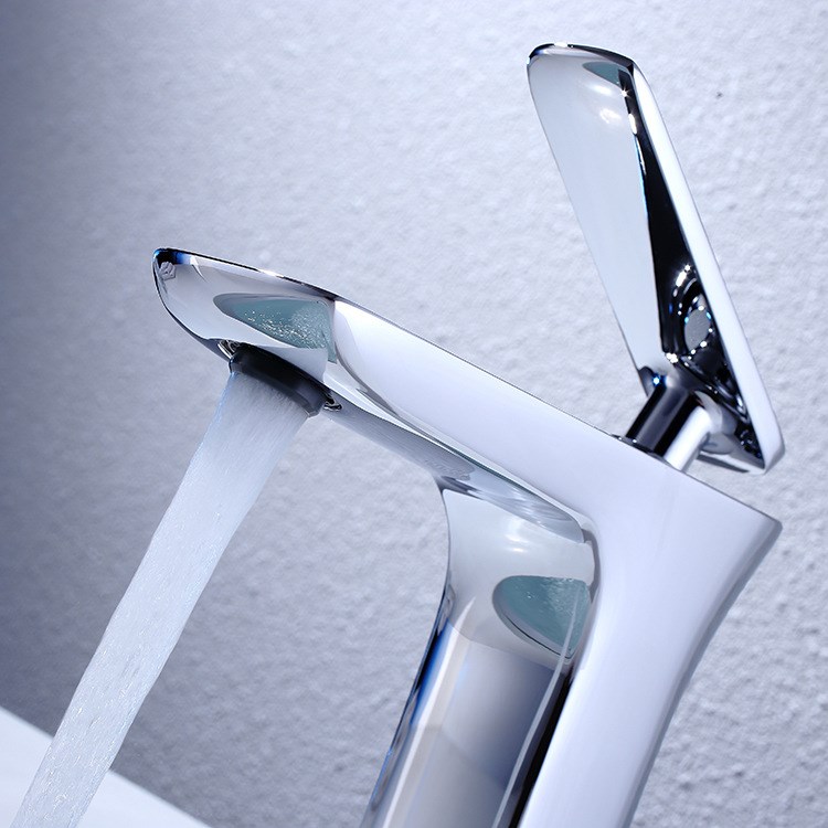 水龙头新品上市抬启面盆龙头冷热精铸全铜浴室龙头单联