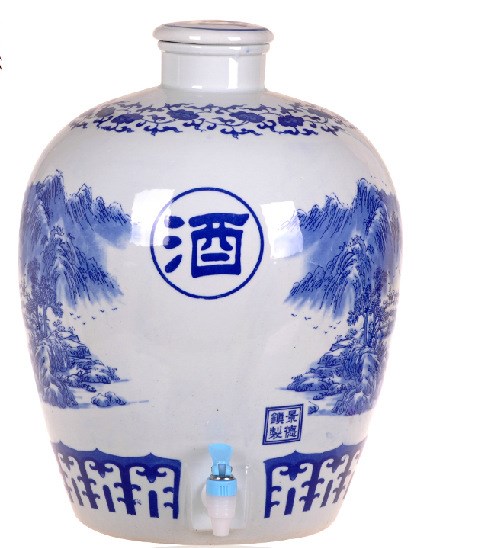 景德鎮(zhèn)陶瓷酒壇50斤100斤酒瓶泡酒罐瓶酒缸酒壺密封帶過濾水龍頭