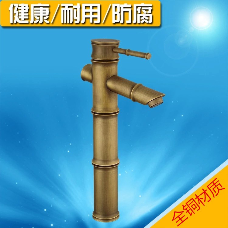 竹節(jié)水龍頭 全銅健康 冷熱混水龍頭單控單把 臉盆龍頭 廠家批發(fā)