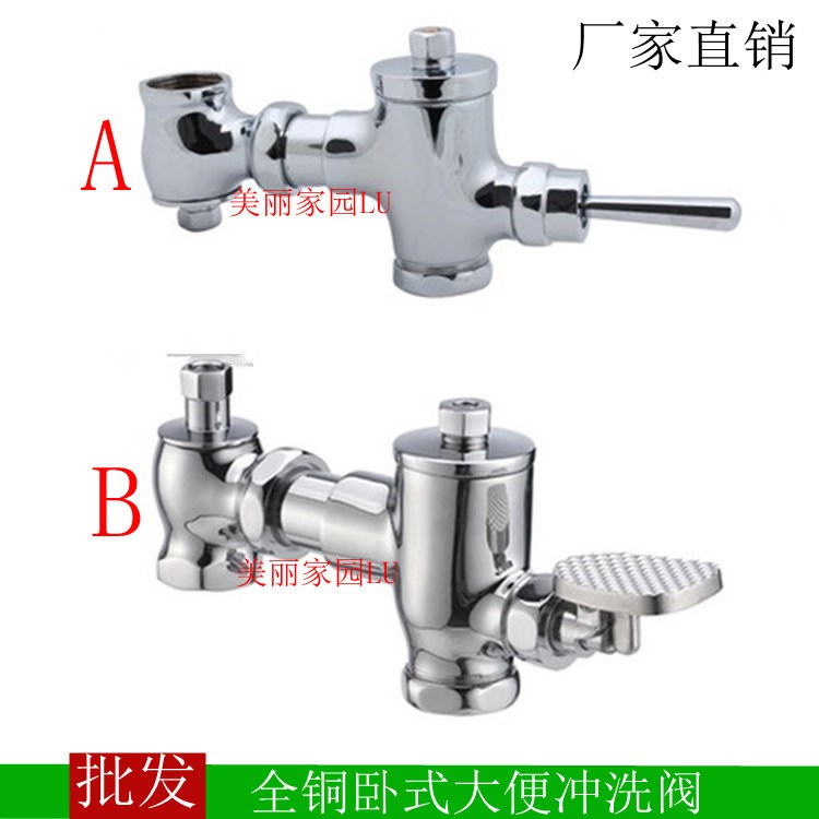 腳踏手柄臥式大便延時閥/大便沖水閥/自閉式/蹲便器沖水閉 /