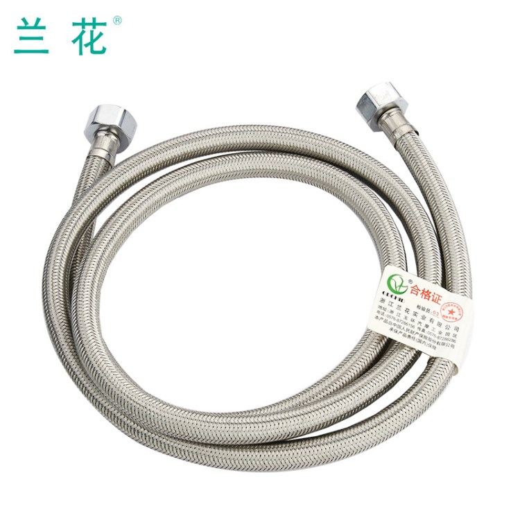 蘭花衛(wèi)浴 不銹鋼馬桶熱水器面盆菜盆水龍頭雙頭軟管 廠家批發(fā)直供