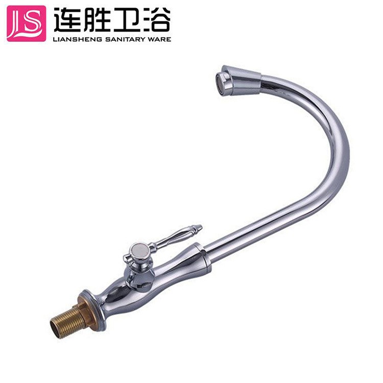 扳手式鋅合金水廚房龍頭 臺式鋅單冷水龍頭 立式單冷菜盆水龍頭