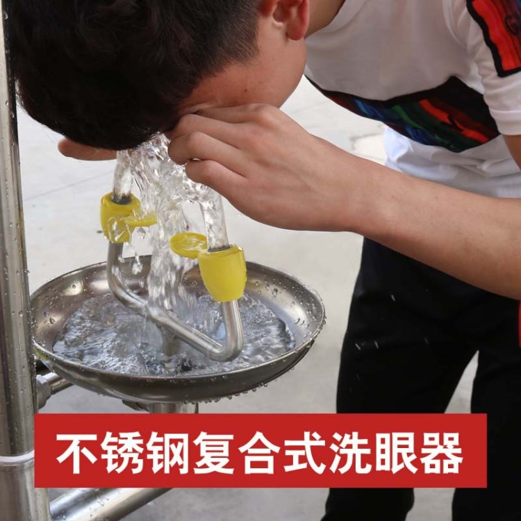 補天304不銹鋼復合式噴淋洗眼器 緊急沖淋洗眼器 廠家直銷