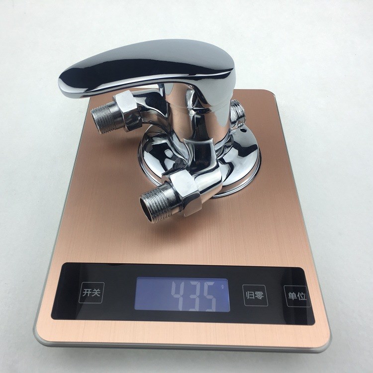 批發明裝三角淋浴水龍頭太陽能熱水器花灑混水閥冷熱淋浴混水龍頭