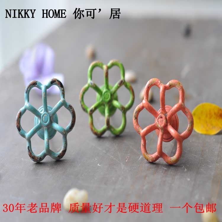 你可居 法式鄉村 復古做舊抽屜把手 五金水龍頭櫥柜拉手