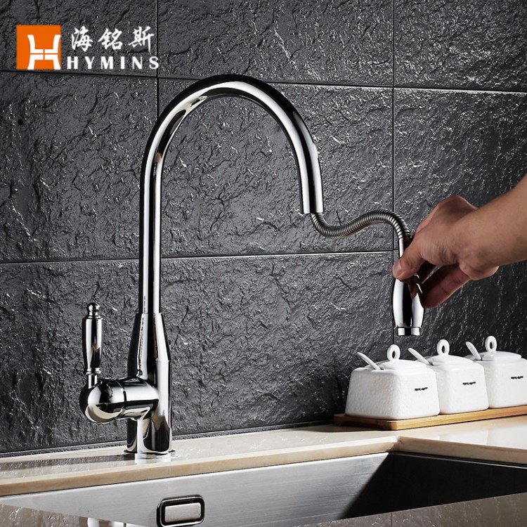 海銘斯 洗菜盆龍頭 旋轉(zhuǎn)冷熱廚房水槽水龍頭 廠家龍頭批發(fā)9083