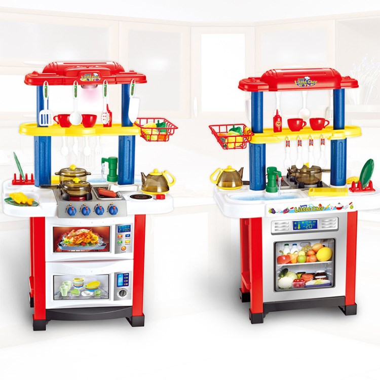 YIQU 仿真廚房廚具兒童大型過家家玩具 水龍頭出水新年新款768A