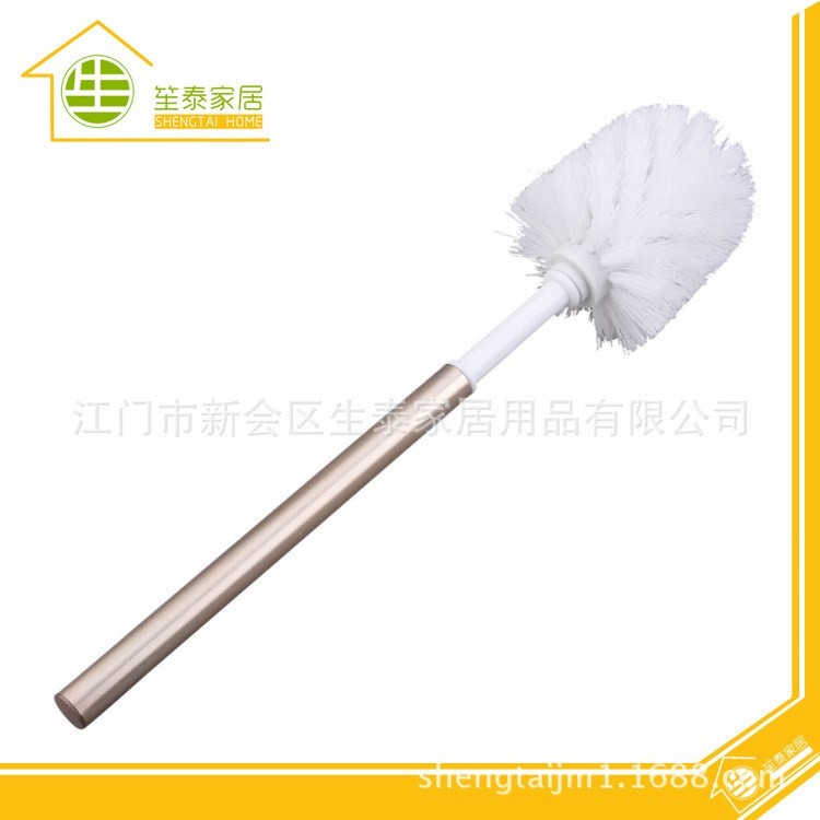 廠家玫瑰金電鍍手柄 塑料浴室清潔刷 不銹鋼二節(jié)式浴室馬桶刷配件