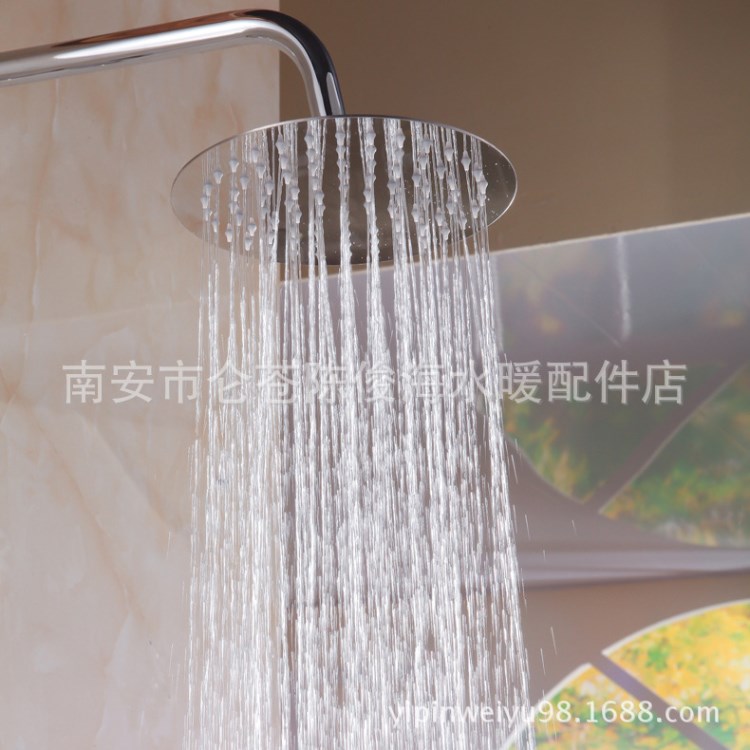 廠家混批超薄圓形304不銹鋼頂噴新款淋浴花灑頭增壓噴頭8寸熱賣