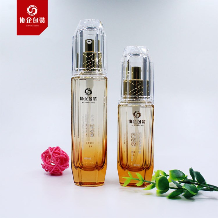 供應(yīng)玻璃噴頭瓶子60ml化妝品真空瓶包裝 廣州批發(fā)