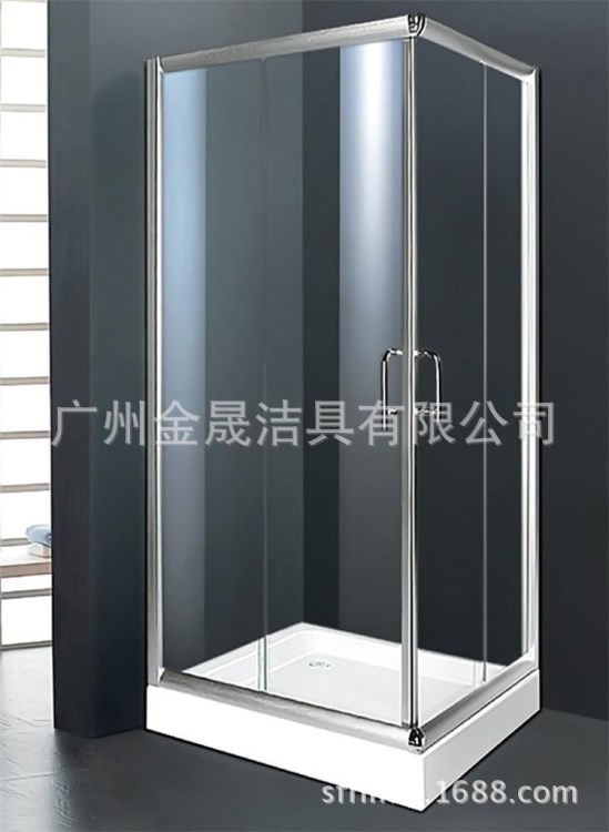 廠家貨源簡(jiǎn)易淋浴房 普通淋浴房方形亞克力底盆 玻璃浴室房批發(fā)