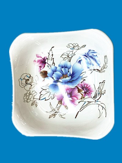 仿瓷正方形平底果盤(pán)密胺洗菜盆水果盤(pán)新款仿瓷果籃廠家直銷