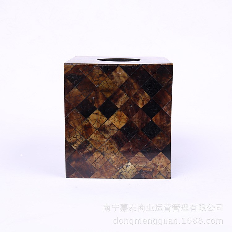 印尼  貝殼紙巾盒   創(chuàng)意家居 餐巾紙抽紙盒 客廳 車(chē)用 家用
